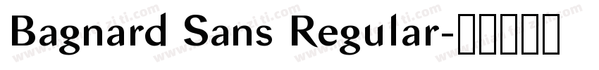 Bagnard Sans Regular字体转换